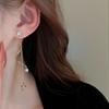 New Fashion Trend Unique Design Elegant Delicate Zircon Pentagram Tassel Pearl Ear Ladies High Jewelry Party Gifts Wholesale
