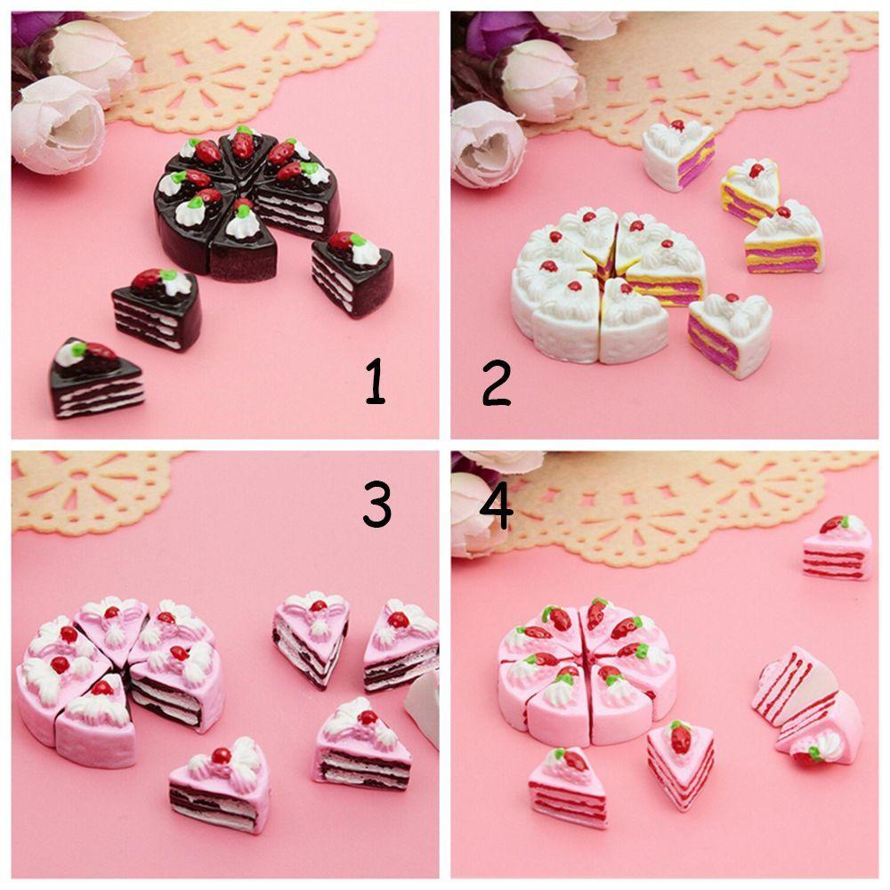 10pcs/lot Cute Artificial Decorative DIY Craft Toy Miniature Food DollHouse Cake Ornament