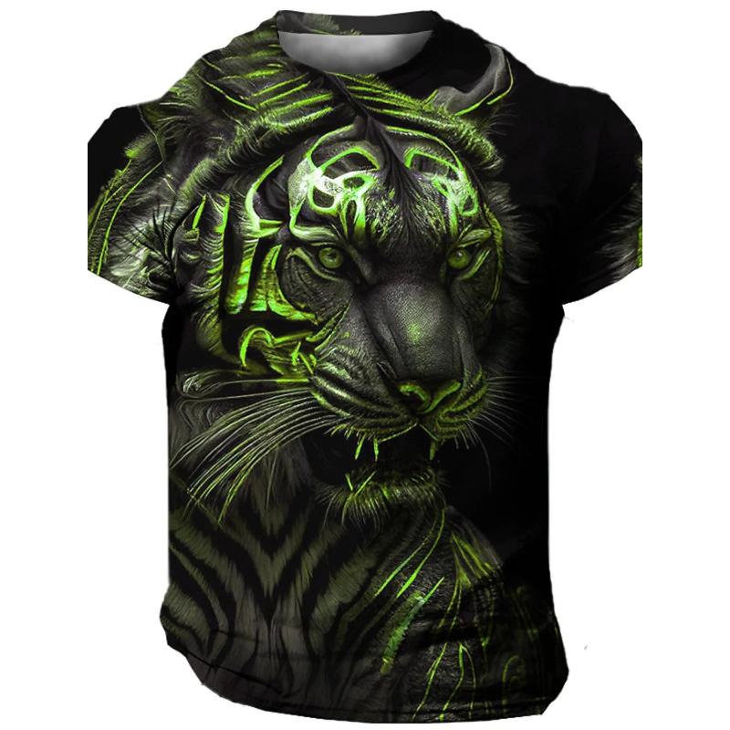 Пламя Животный Узор 3D Печать Модная мужская Спортивная Футболка с Коротким Рукавом Для Уличного Спорта Большие Размеры Мужская Рубашка Повседневная Индивидуальная Тренировка