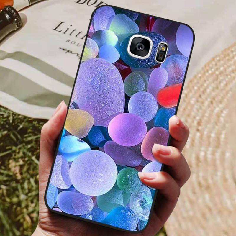 Силиконовый чехол для Samsung Galaxy S7 Edge с милым узором, мягкая TPU накладка для телефона для Samsung Galaxy S6 S7 S 7 Edge, задняя крышка, бампер