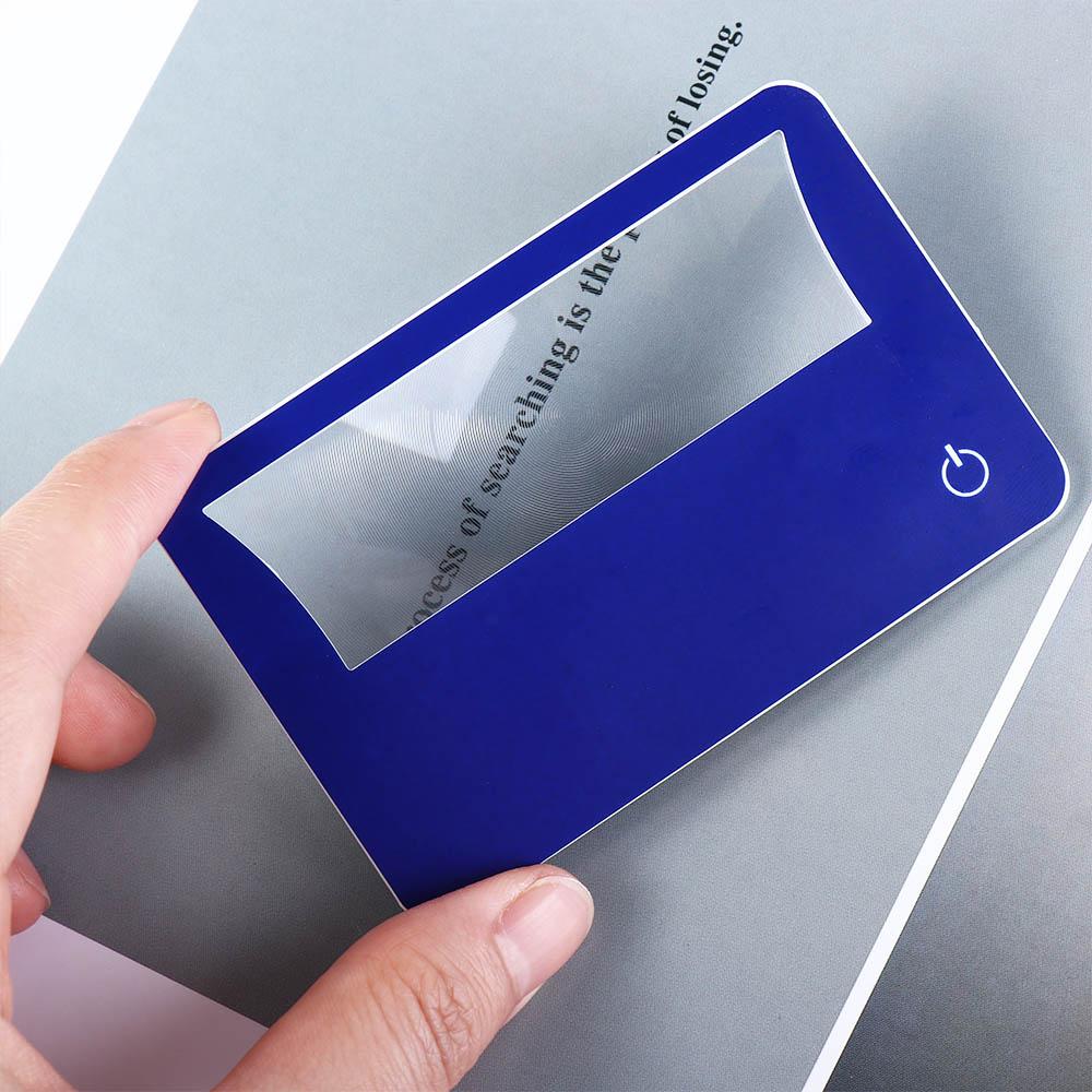 Credit Card LED Newspaper Maps Small Prints Loupe Lens Reading Magnifiers Magnifier Sheet Magnifying Glass