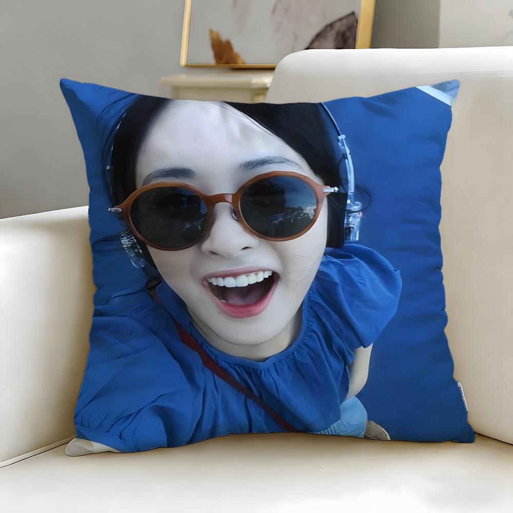 celebrity star Shen Yue Cushion Cover Soft EasyWash Pillow Case Versatile for Couch Bed Travel and Office