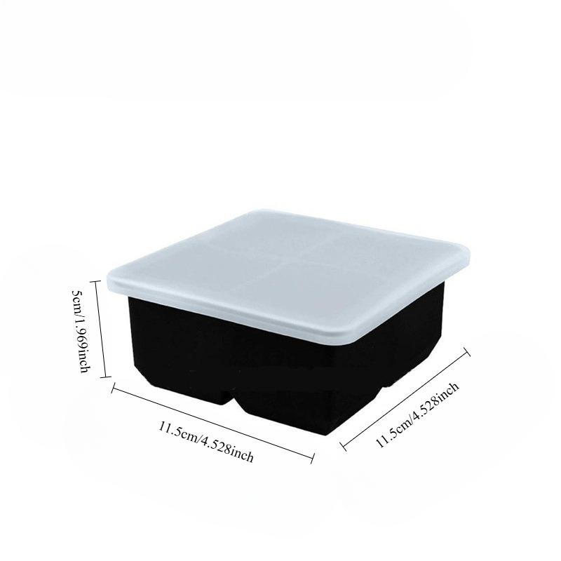 2 шт. многоразовые силиконовые формы для кубиков льда, не содержащие бисфенола А, большие квадратные и шарики, лотки для кубиков льда, 4 сетки, большая машина для изготовления кубиков льда, квадратная с крышкой, круглый шар с воронкой