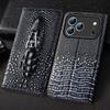 Оригинальный кожаный флип-кейс с 3D-головой крокодила для iPhone 17 16 16E 15 14 13 12 11 8 X XS XR Pro Max Plus с отделениями для карт, кошелек