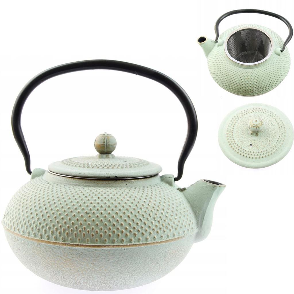 CAST IRON KETTLE 1.5L STEEL STRAINER INFuser for herbal tea