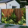 2D Загородный деревянный экран для уединения Пышная листва джунглей Фотофон для патио