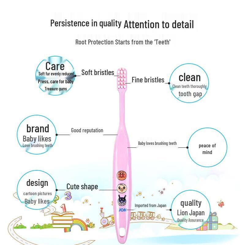 Lion Anpanman Kids' Soft Toothbrush (2-Pack)