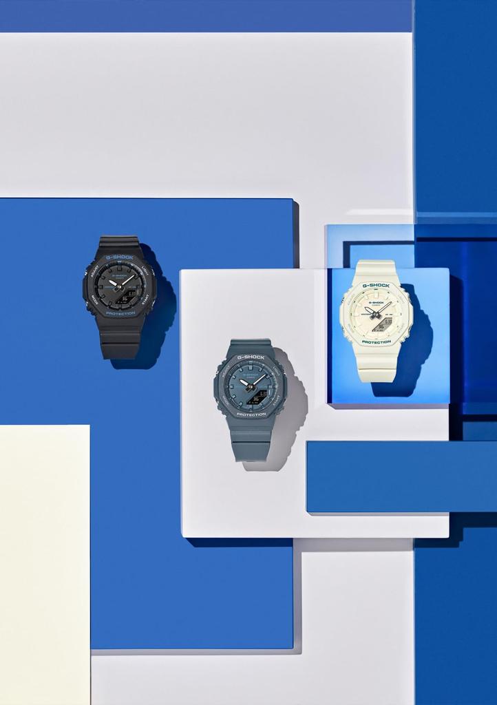 CASIO G-SHOCK GMA-P2100BA-1AJF Женские часы среднего размера Черный с синим акцентом Экологичные Японские внутренние Оригинальные