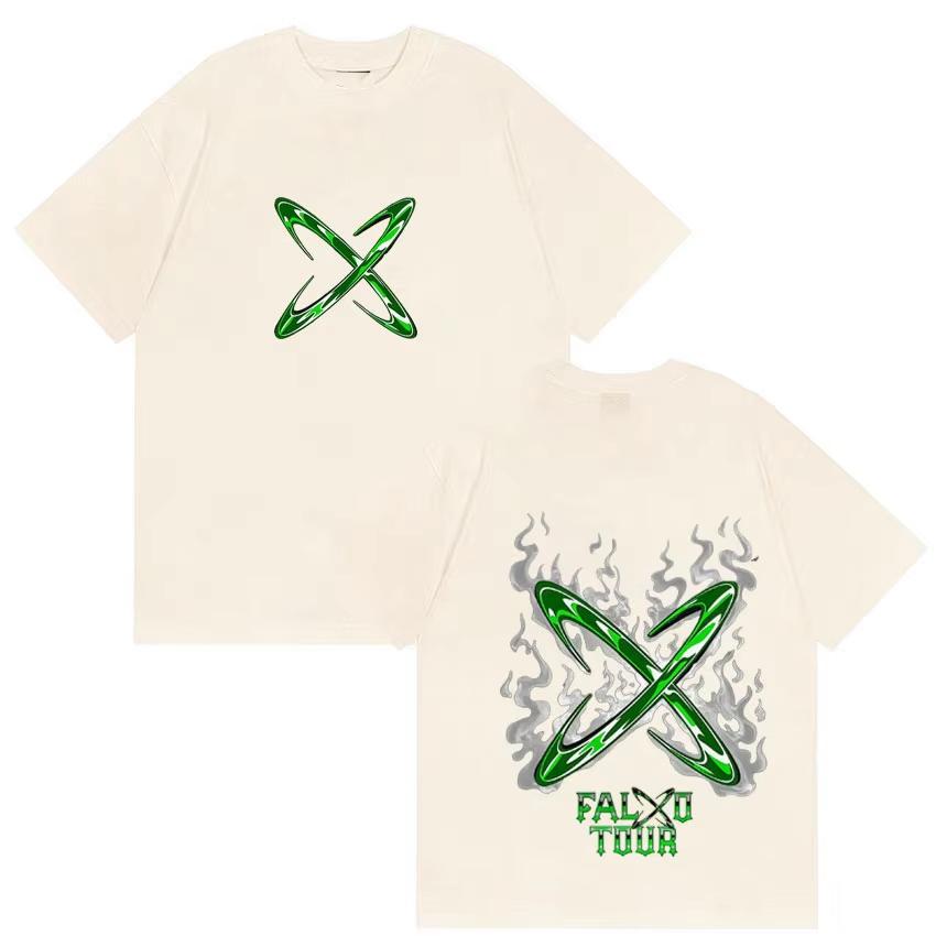Unisex Comfortable Streetwear Short Sleeve Cotton T-Shirt For Fans With Fashion Print Of Rapper Feid VS Ferxxo Falxo T-Shirt