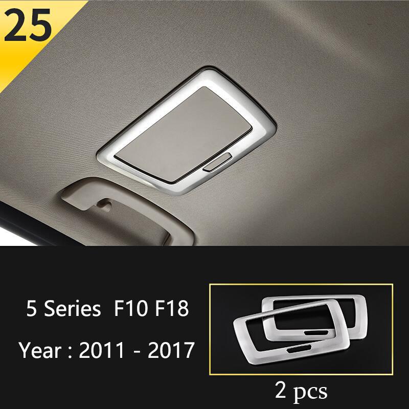 Car Styling Console Multimedia AC CD Panel Decoration Frame Cover Trim Strip Sticker For BMW 5 Series F10 Interior Accessories NM5