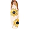 Fashion Ladies Loose Casual Summer Sexy Sleeveless Printed Sleeveless Backless Beach Dress