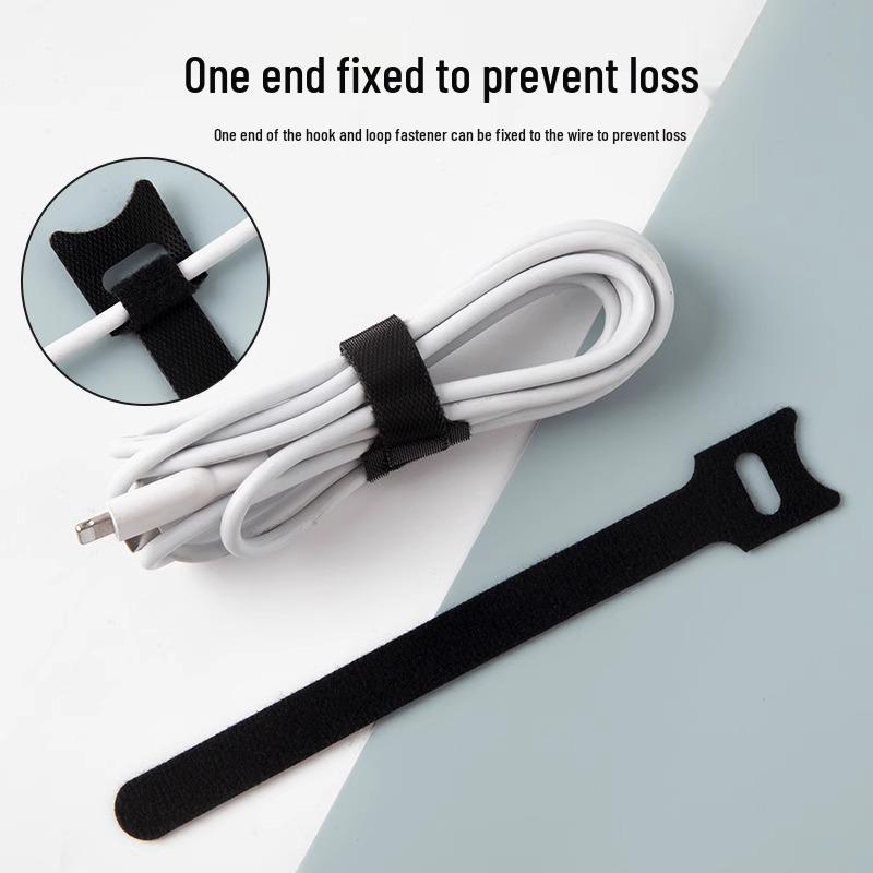 Hook and Loop Strap for Organizing Wires, Cables, and Charging Cords