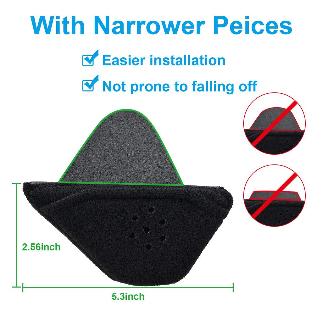 Generturbo Half Helmet Ear Pads Speaker Pocket, 1/2 Motorcycle Helmet Ear Covers for CardoPacktalk Edge Helmet Accessories - Great for reducing w