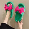 Womens Slippers EVA Indoor Floor Soft Couple Slipper Summer Bow Bedroom Shoes Ladies Flip Flops Fashion Shoes Adult