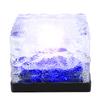 Waterproof Solar Powered LED Light Buried Ice Brick Lamp for Outdoor Yard Garden Blue Light