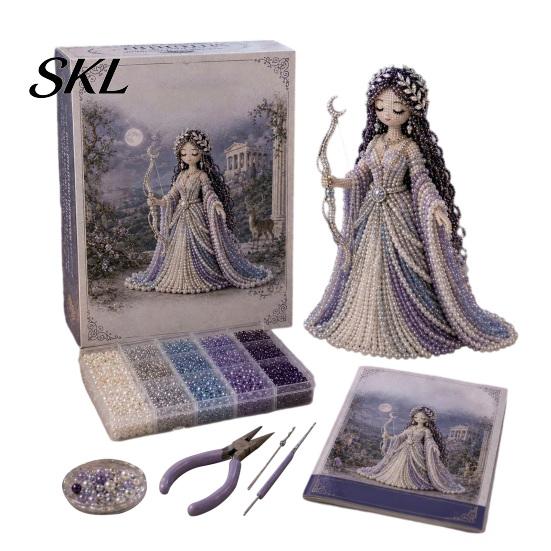 Goddess Bead Kit Divine Beaded Kit, 3D DIY Craft for Adults Art Project with Colorful Beads Teens Women Handmade Gift Artistic Supplies