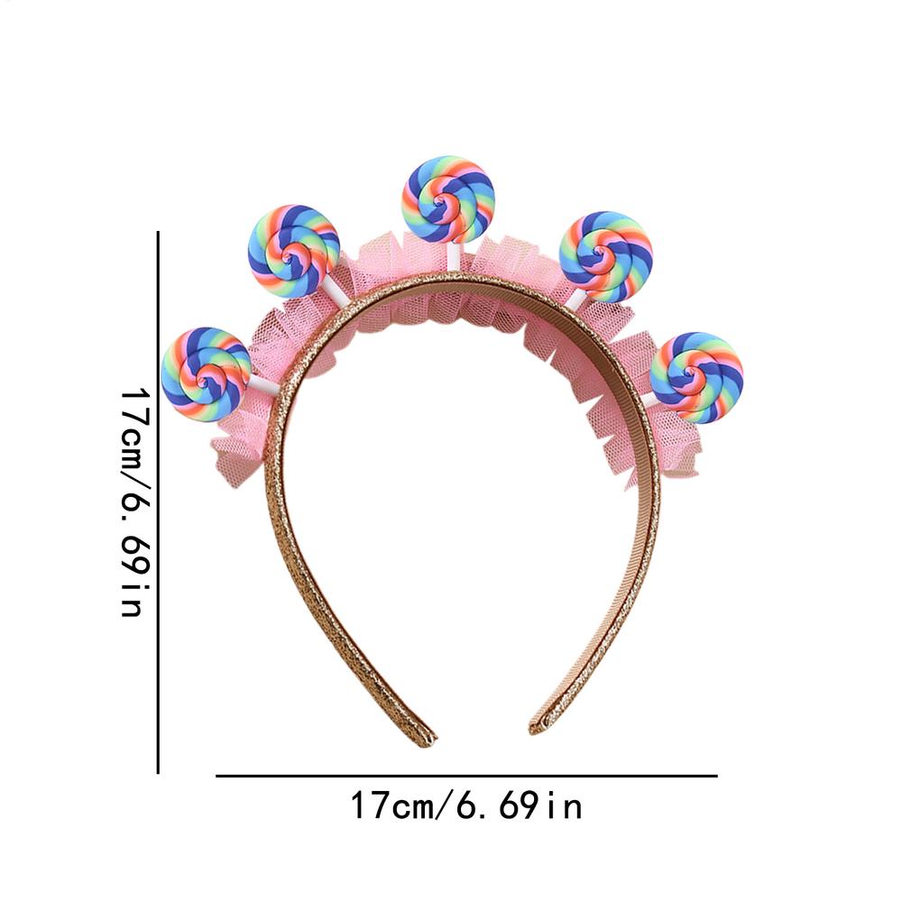 Lollipop Hair Bands Pink Headwear Cute Headband Hair Accessories Photo Props Candy Headband Candy Costume Accessories For