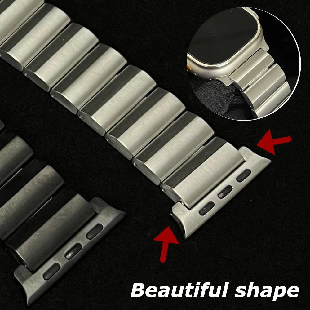 Luxury Titanium Adapter Connector For Apple Watch Ultra 49mm 8 7 6 5 4 Band 42mm 44mm for iwatch series 8 45mm Strap accessories
