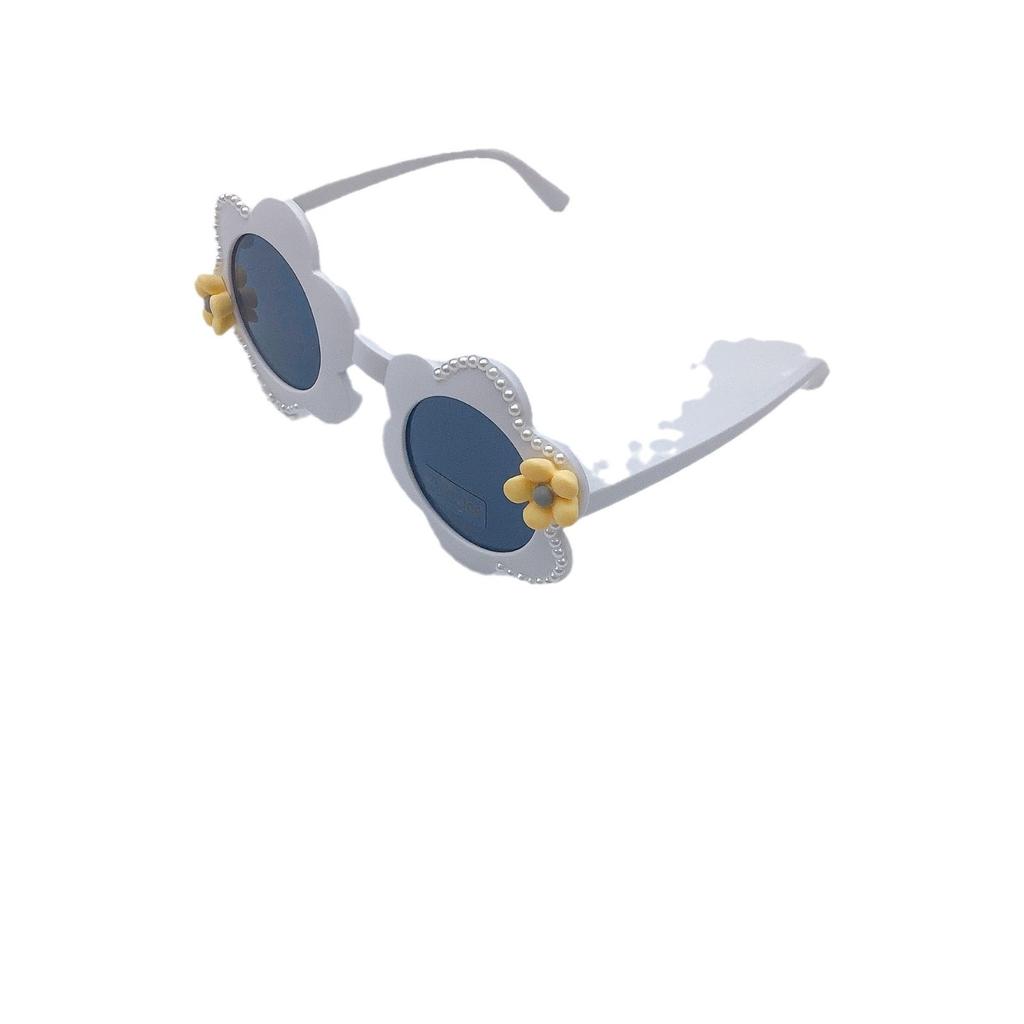 Vintage Diy Children'S Sunglasses Flower Cute Boys And Girls Sunglasses Travel Sun Protection Uv Protection Glasses