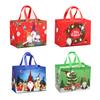 Christmas Gift Handbag Non-Woven Reusable Holiday Treat Packaging Bag for Christmas Party and New Year Gifts