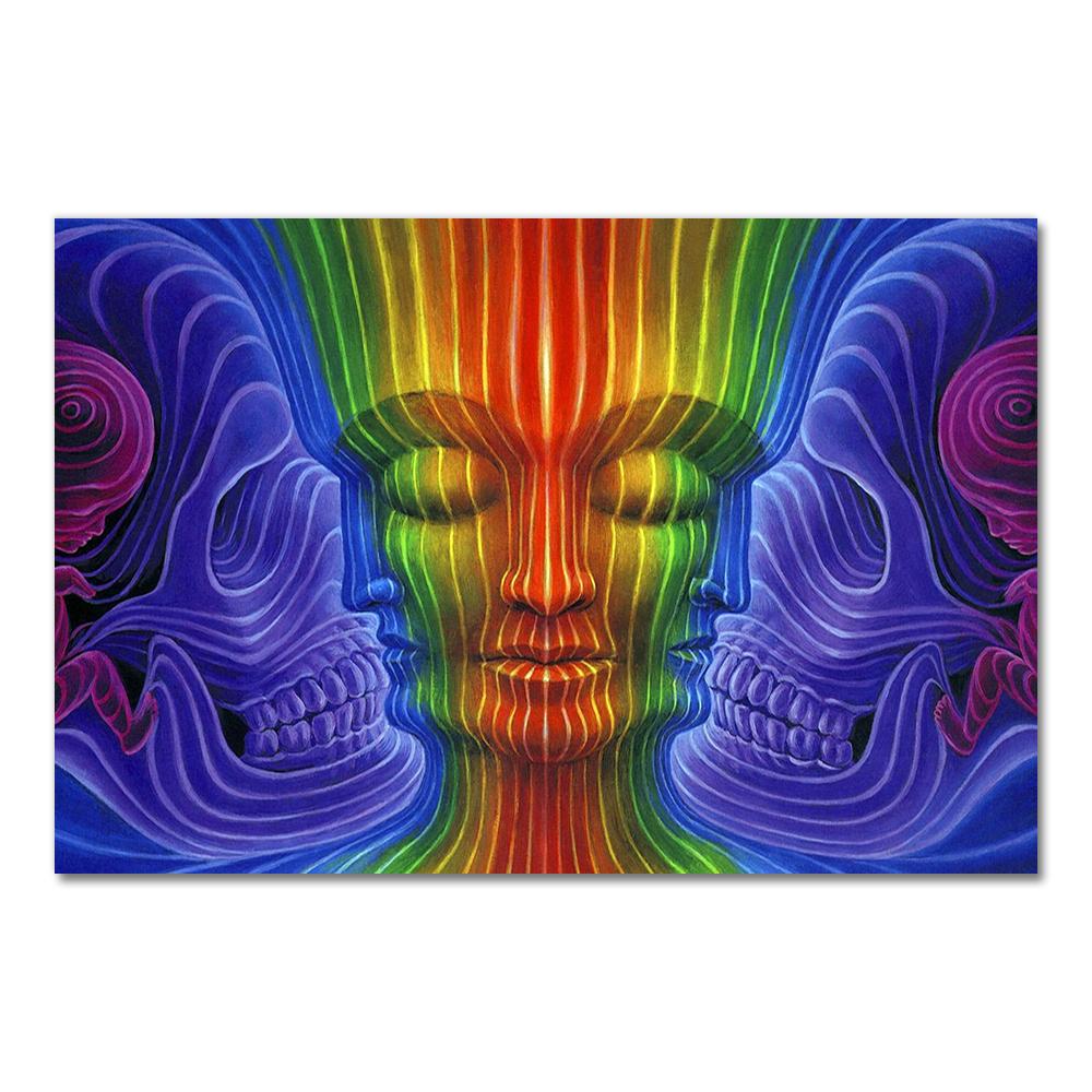 Alex Grey Psychedelic Trippy Tree Life Modular Pictures Modern Home Decoration Wall Art Canvas Prints Painting Bedroom Poster
