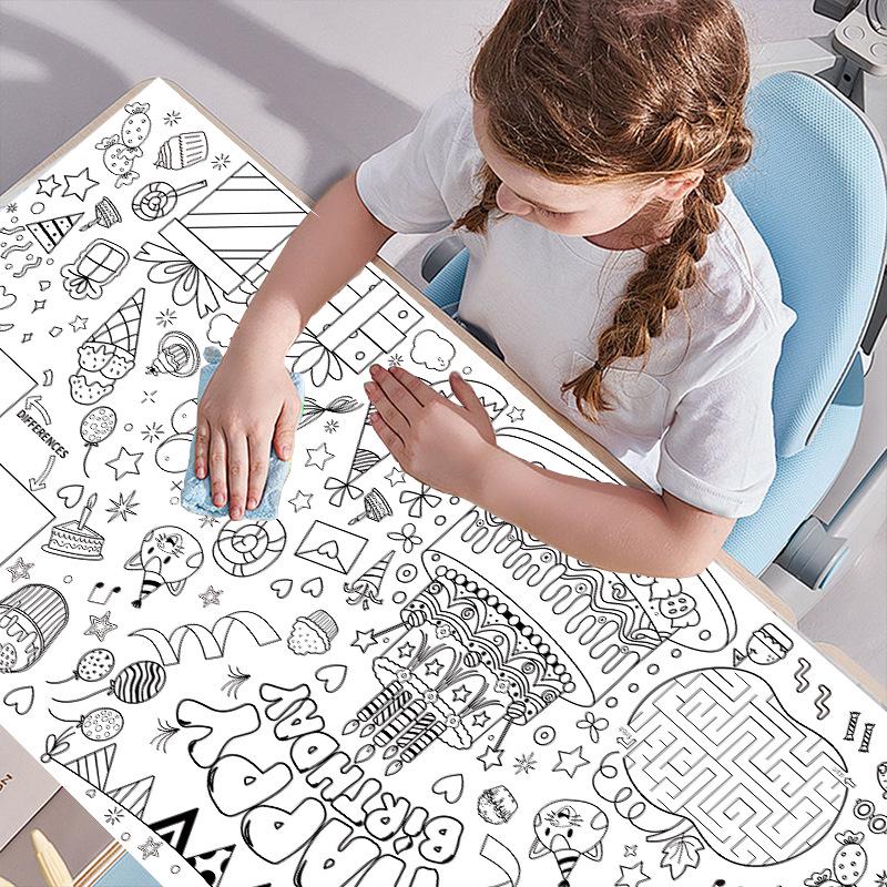 Children's Halloween Party Coloring Paper Tablecloth Decoration