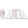 Dome Family Tent for 6 Persons Olive Green Waterproof