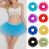 Women Mesh Tutu Skirt Lady 5 Layers Tulle Princess Skirts with Elastic Band Adult Female Short Gauze Pettiskirt for Mini Ball Beach Festival Dance