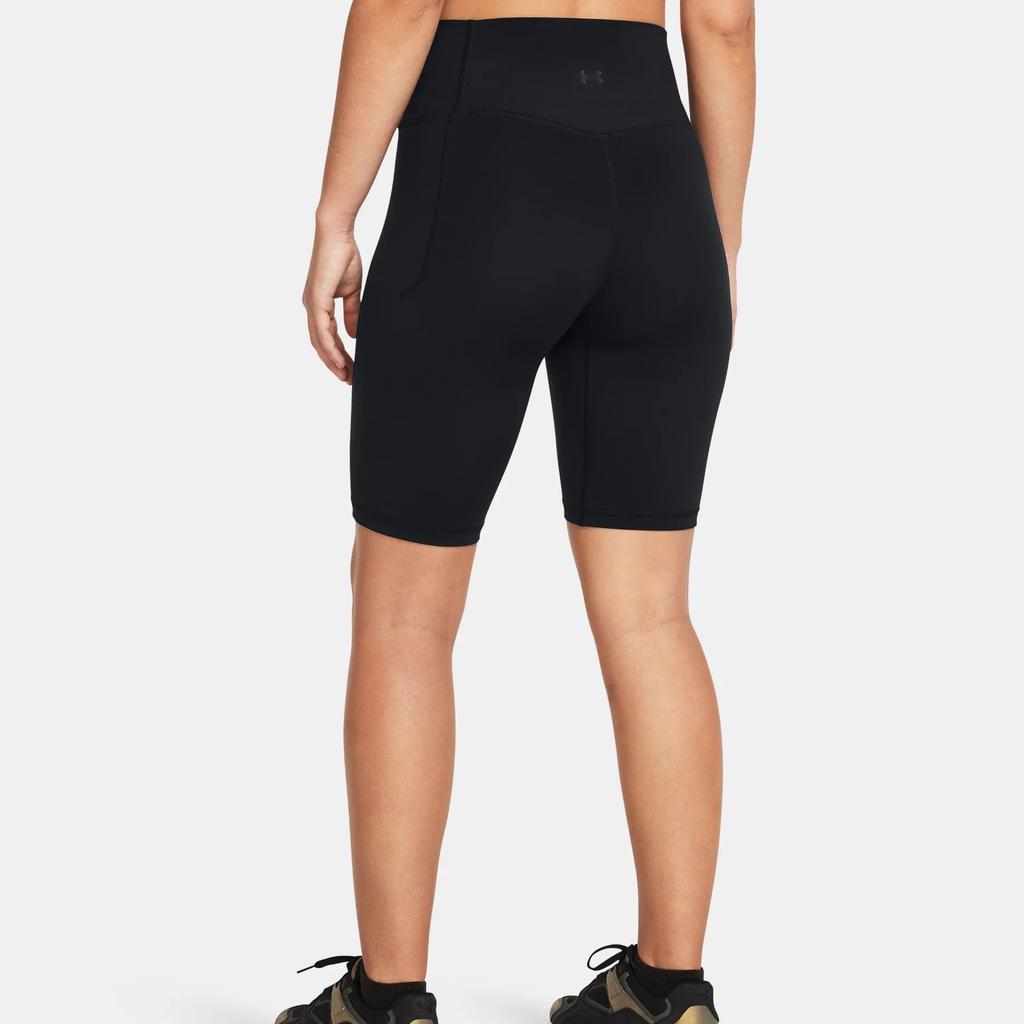 Under Armour Ua Meridian Solid High-Waisted Slim Fit Sports Shorts Women shorts Black 1383632-001