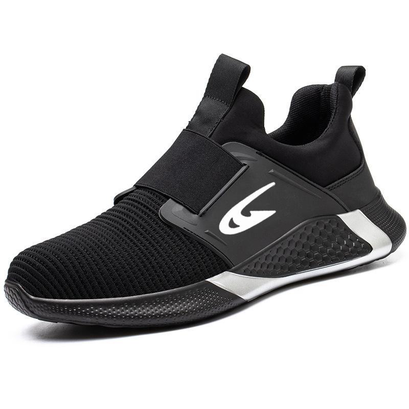 Steel Toe Anti-Puncture Men'S Work Shoes Men'S Safety Shoes Lightweight Slip Resistant Shoes Man Breathable Comfortabl Sneaker