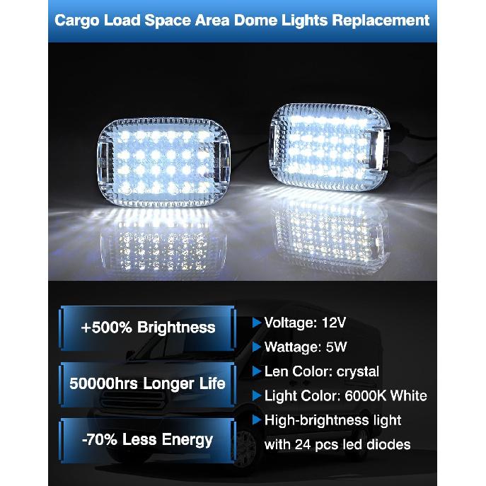 TOP-MAX 2 Плафона салонного освещения для Ford Transit 150 250 350 350 HD Van 2014-2024