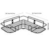 Угловая полка для хранения вещей, организующая подставку для хранения туалетных принадлежностей в ванной комнате, без сверления