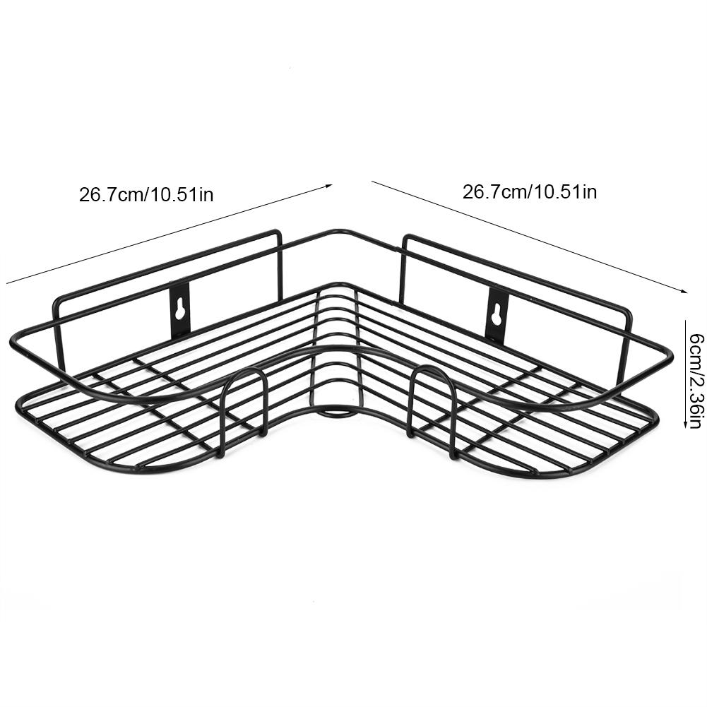 Угловая полка для хранения вещей, организующая подставку для хранения туалетных принадлежностей в ванной комнате, без сверления