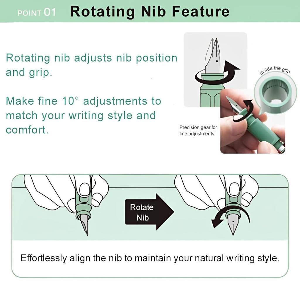 Sailor TUZU Регулируемая перьевая ручка среднего размера с вращающимся пером, естественная посадка, в комплект входят 2 картриджа с чернилами, идеально подходит для начинающих и опытных пользователей. Серая ручка,