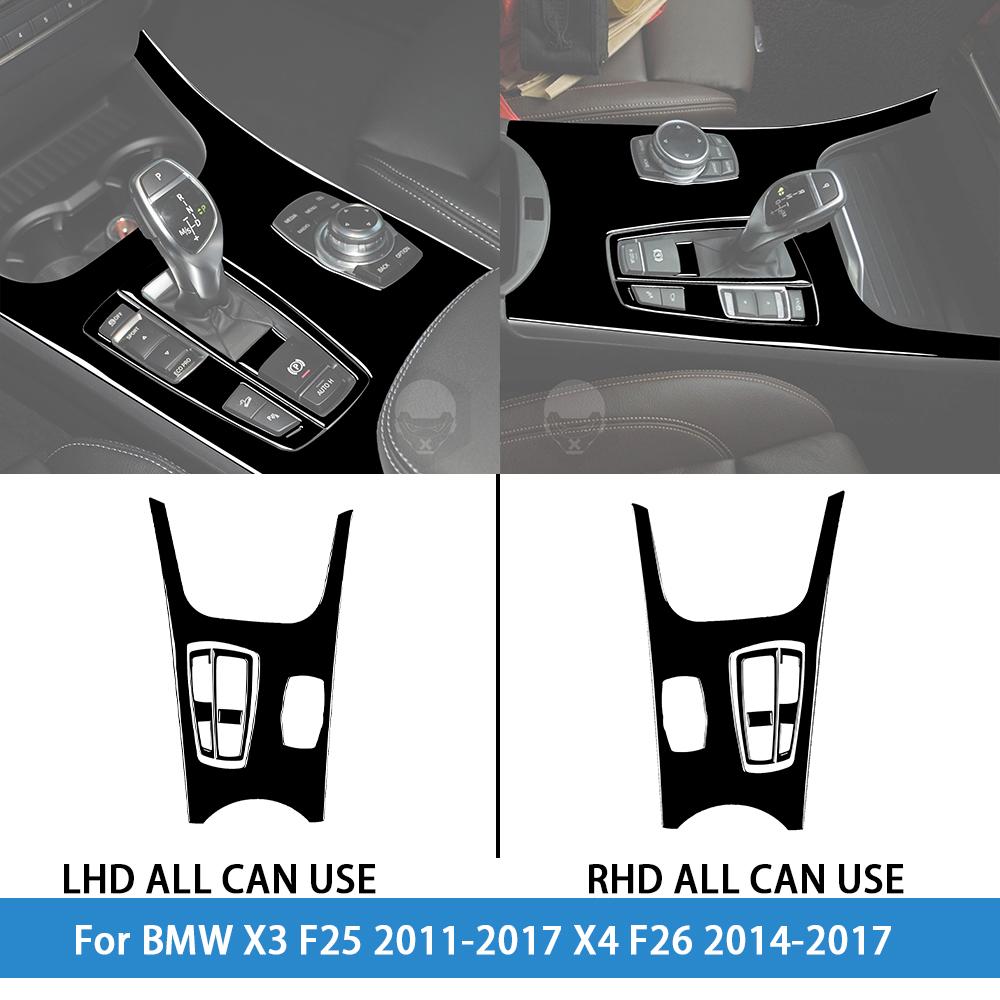 dsgur6 For BMW X3 F25 2011-2017 X4 F26 2014-2017Car Accessories Piano Black Interior Air Vent Taillight Console Trim Modified Sticker