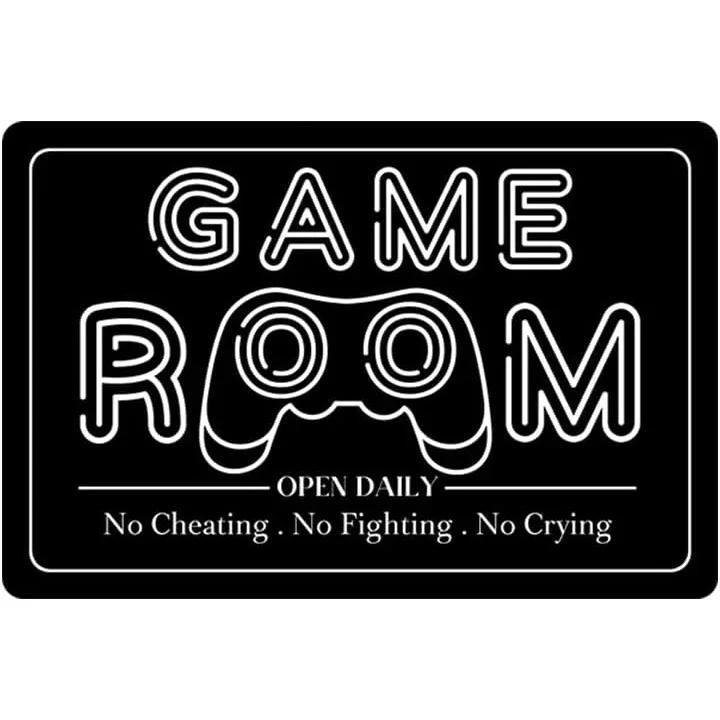 D Gaming Room Metal Tin Signs Welcome To The Game Room Poster Boy Bedroom Decor Iron Plate Youth Dormitory Wall Decoration P