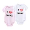 KIDDIEZOOM 2 шт. I Love Papa Mama боди для новорожденных мальчиков и девочек мягкая 100% хлопок одежда для близнецов