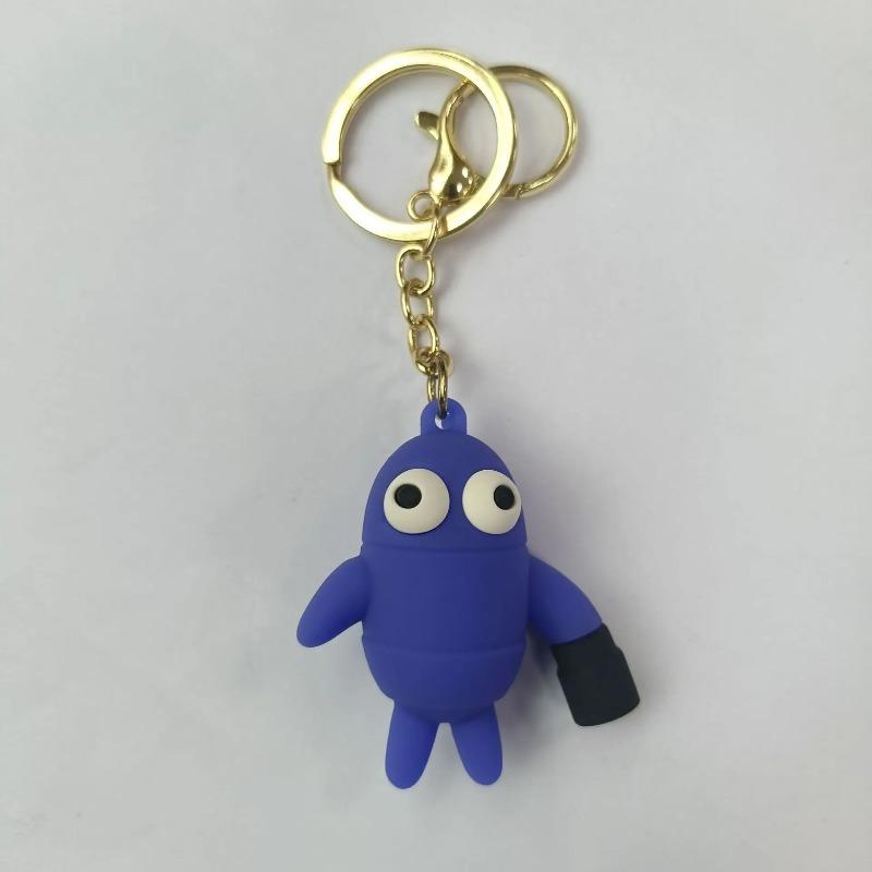 Cute REPO Robot Keychain Figure Soft Rubber Mobile Game Accessory Keyring Bag Charm Gift Collectible