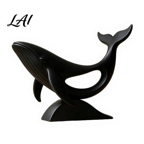 Modern Interior Decor Minimalist Hollow Whale Figurine 3D Printed Matte Animal Sculpture for Figurine Desk Home Office Decor Statues Gift