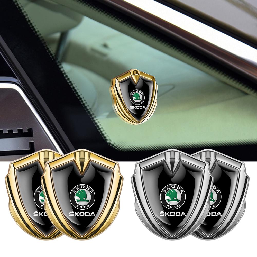 1Pcs Metal Car Emblem Body Trunk Decoration Sticker For Skoda Octavia 2 3 Rapid Fabia Superb Kodiaq Karoq Kamiq Scala A7 A5 VII JT3