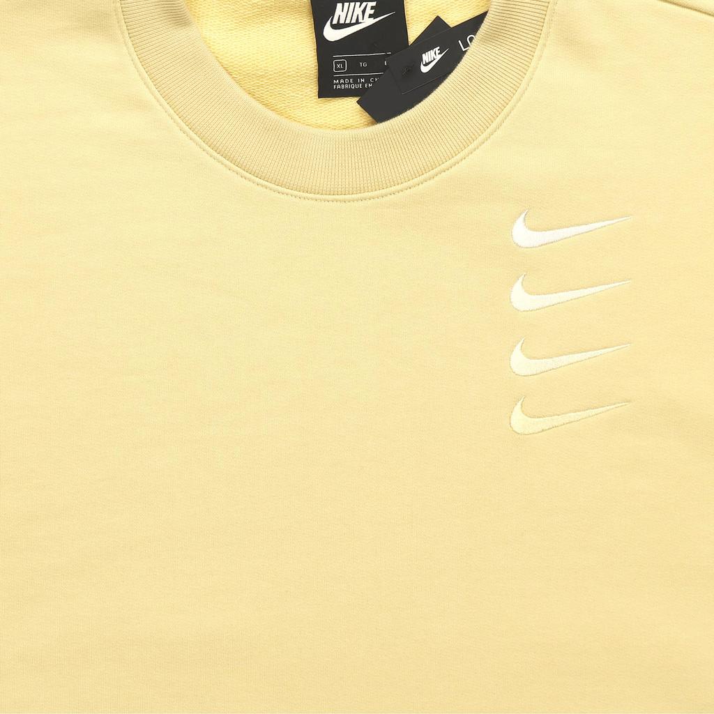 Nike Свитшот с круглым вырезом и градиентом, мужские топы, выцветший лимонно-желтый DB9408-742