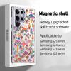 Магнитный прозрачный акриловый чехол для мобильного телефона Samsung S24 + чехол для мобильного телефона с грибами S22 Версия Supreme S23Ultra