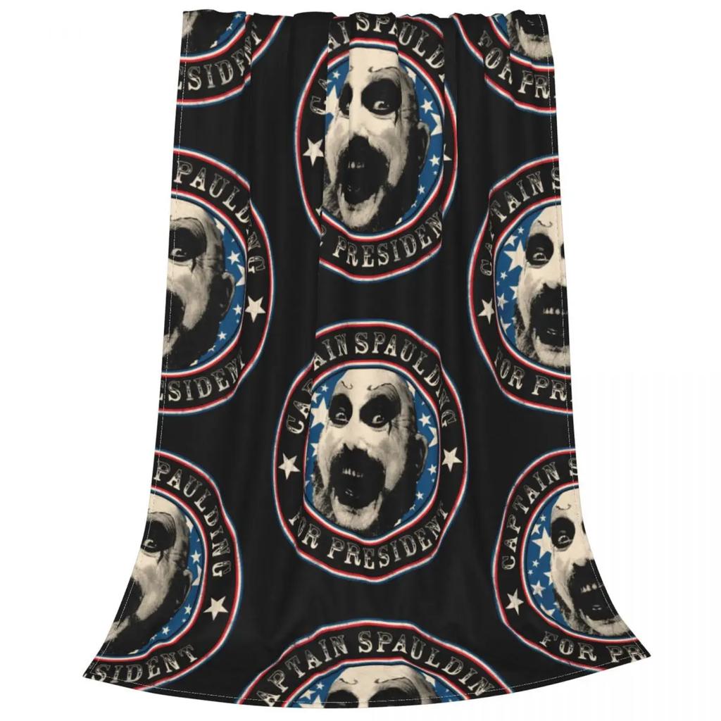 Одеяла Капитана Сполдинга Флисовые Rob Zombie Devils Reject Дом 1000 трупов Пледы для машины дивана дивана покрывала