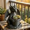 3D-печать горшок для цветов в виде дракона горшок для суккулентов зеленое растение горшок для цветов фэнтези летающий дракон держит горшок настольное хранение декоративный держатель для ручек