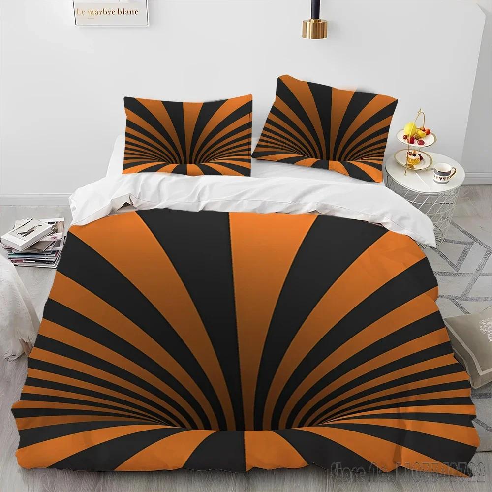 Комплект пододеяльника с 3D визуальной иллюзией и геометрическим рисунком, чехол для одеяла HD для детских постельных комплектов, постельное белье, декор для спальни