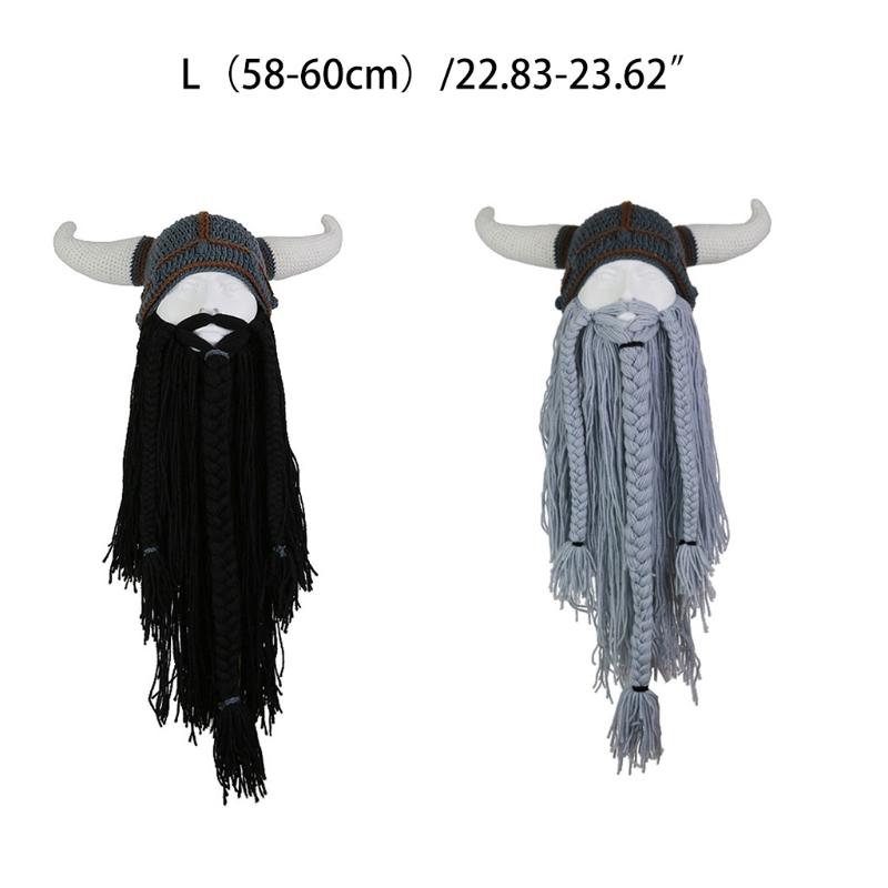 Креативная забавная борода, съемная, персонализированная, для вечеринки, длинная борода, острые рога, шерстяная, ручная работа, забавная, для осени и зимы