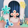 Top Baby Games Finger Spinner Suction Cup Toy Baby Spin Top Bath Toys Bathing Sucker Spinner