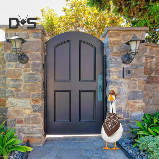 Костюм ковбоя для крыльца гуся, ковбойская шляпа в стиле вестерн с банданой, праздничный костюм гуся для 23-дюймовой/17-дюймовой цементной статуи гуся