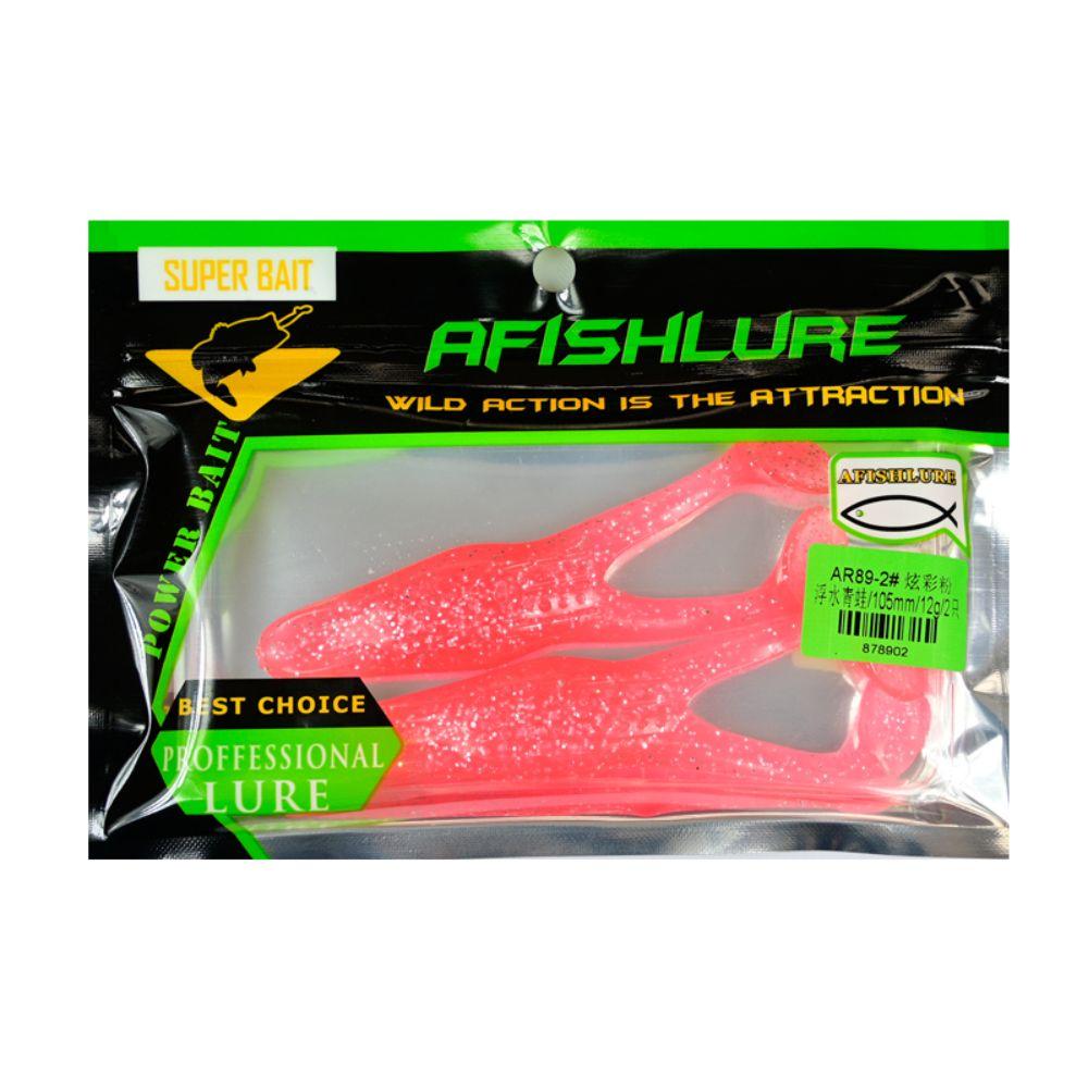 2PCS 3D Eyes Soft Frog Fishing Lures 10.5cm/12g Fishing Gear Product Mini Soft Lure  Fishing