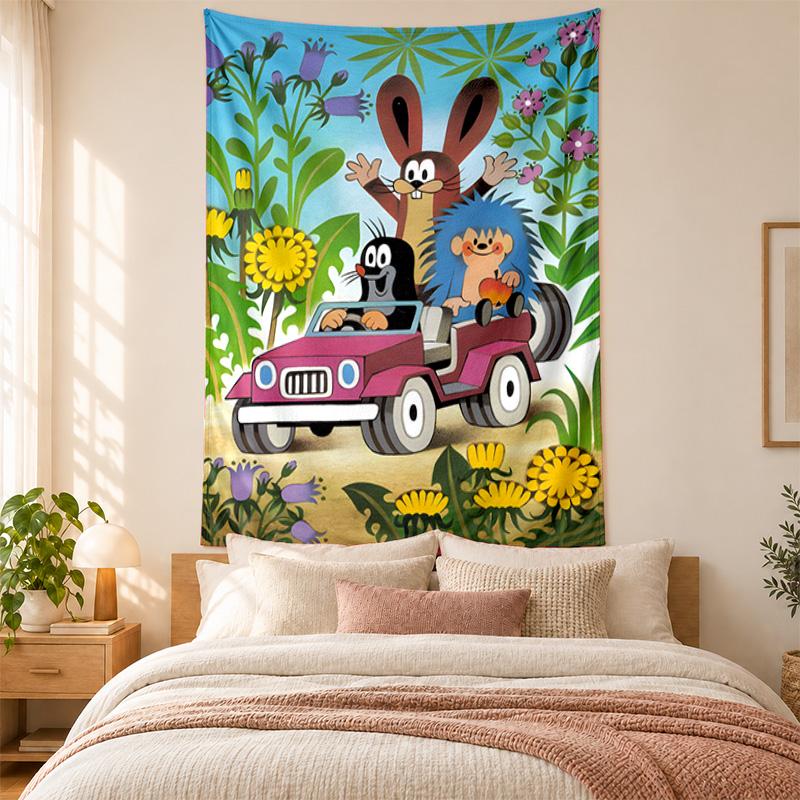 Cartoon Mole Tapestry highquality for decorating living room bedroom dorm walls ideal as bedroom wallart orholiday gift